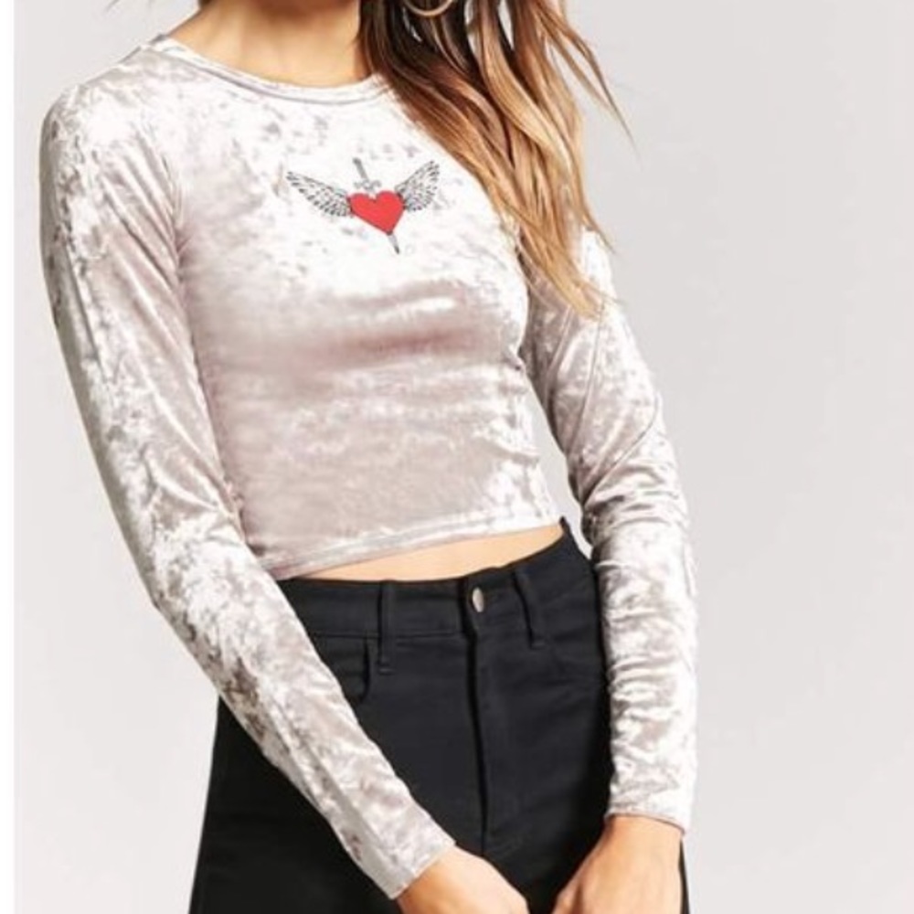 Velvety crop top
